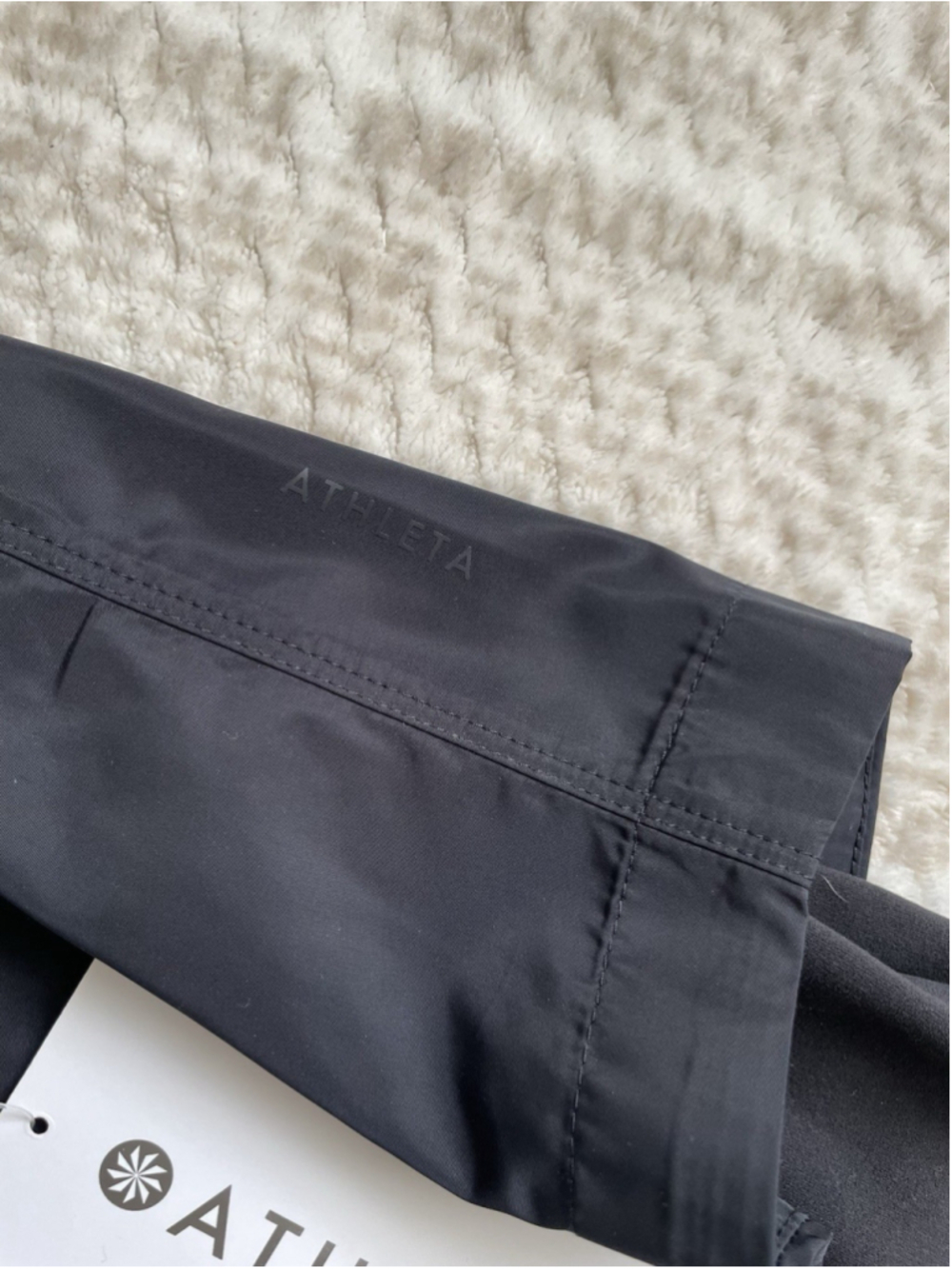 NWT ATHLETA Wayfarer Bomber Jacket Women's Size Small Black Full Zip - Picture 12 of 14